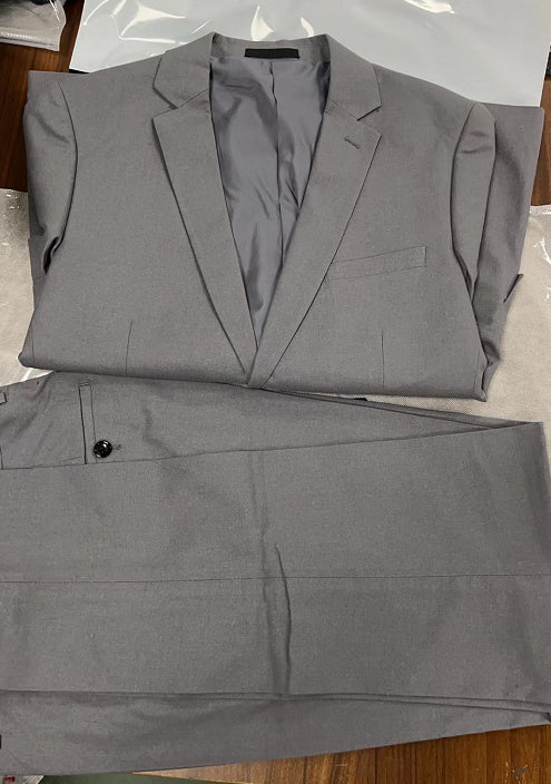 Costume deux pièces en lin coupe ajustée grande taille pour homme, Tailles M-6XL
