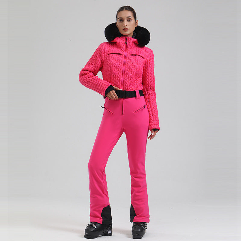 Combinaison de ski d'hiver professionnelle imperméable double planche pour femme