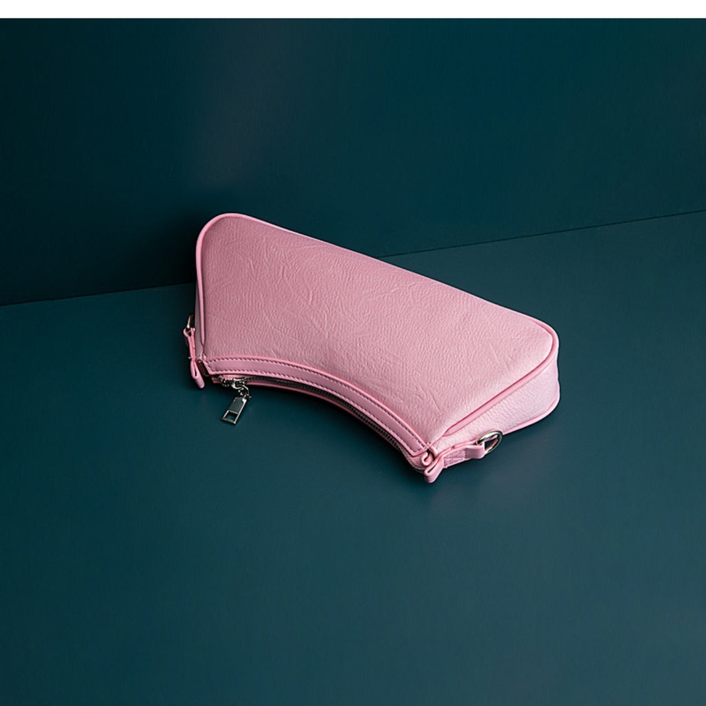 Sac à bandoulière décontracté en cuir de vachette, style niche, avec chaîne