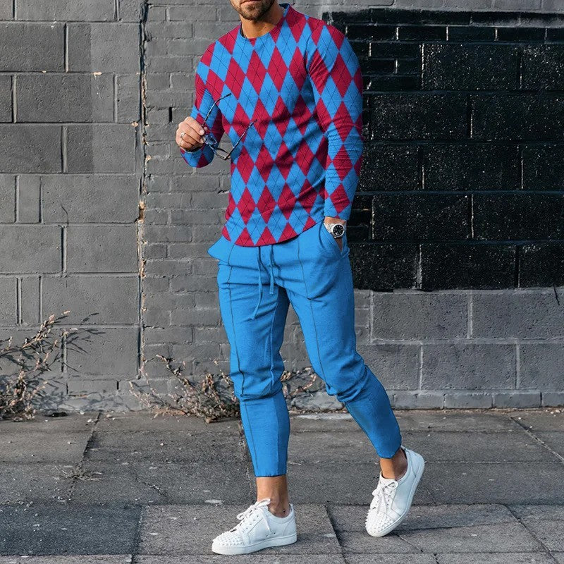 Ensemble de sport décontracté de printemps : T-shirt et pantalon imprimés en 3D