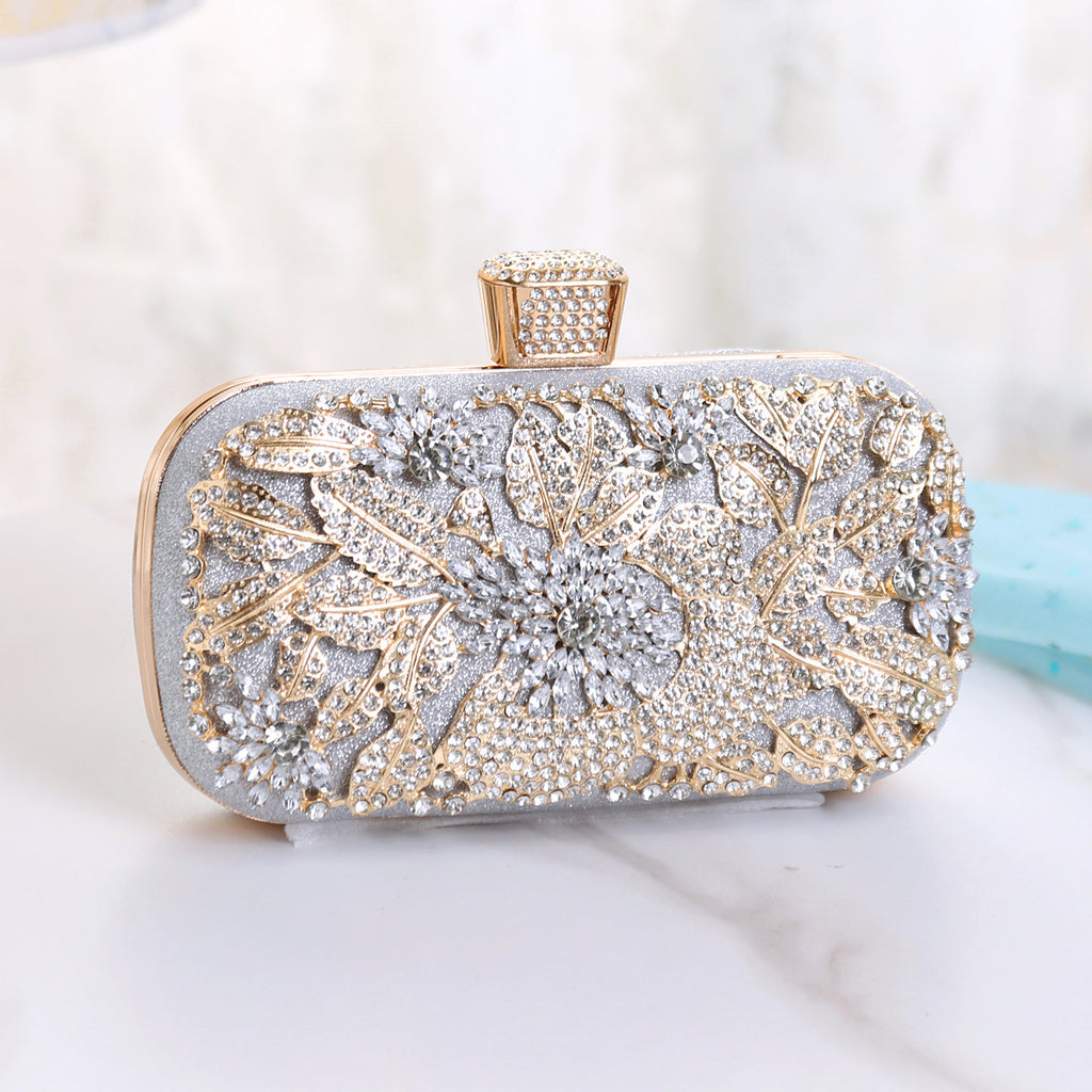 Sac à main européen et américain pour femme, avec diamants et double anse