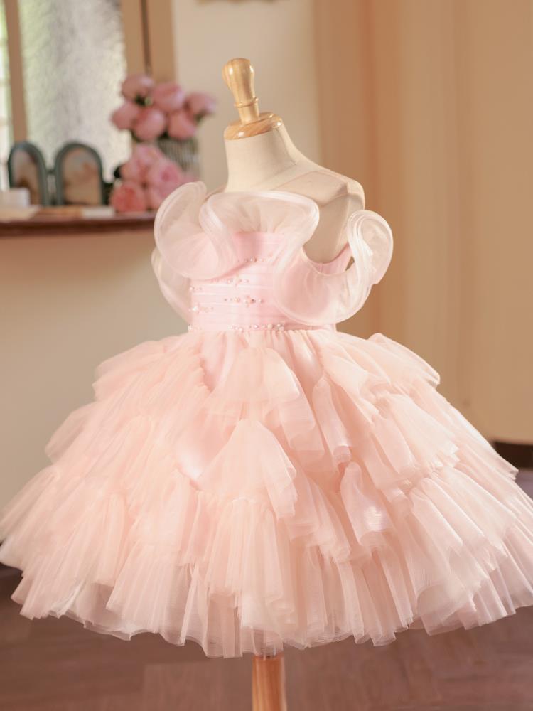 Robe jupon rose de performance pour piano, princesse, pour filles