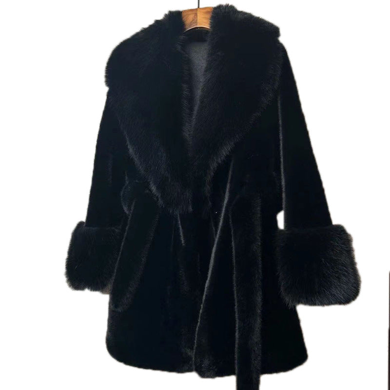 Manteau en fausse fourrure de vison Baoou à manches lanterne, version mode avancée