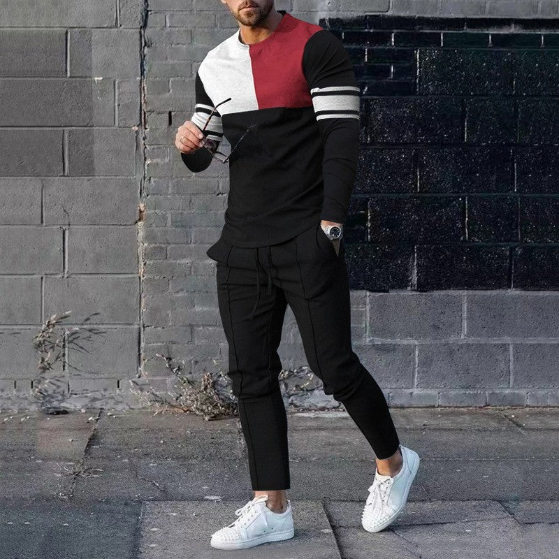 Ensemble de sport décontracté de printemps : T-shirt et pantalon imprimés en 3D