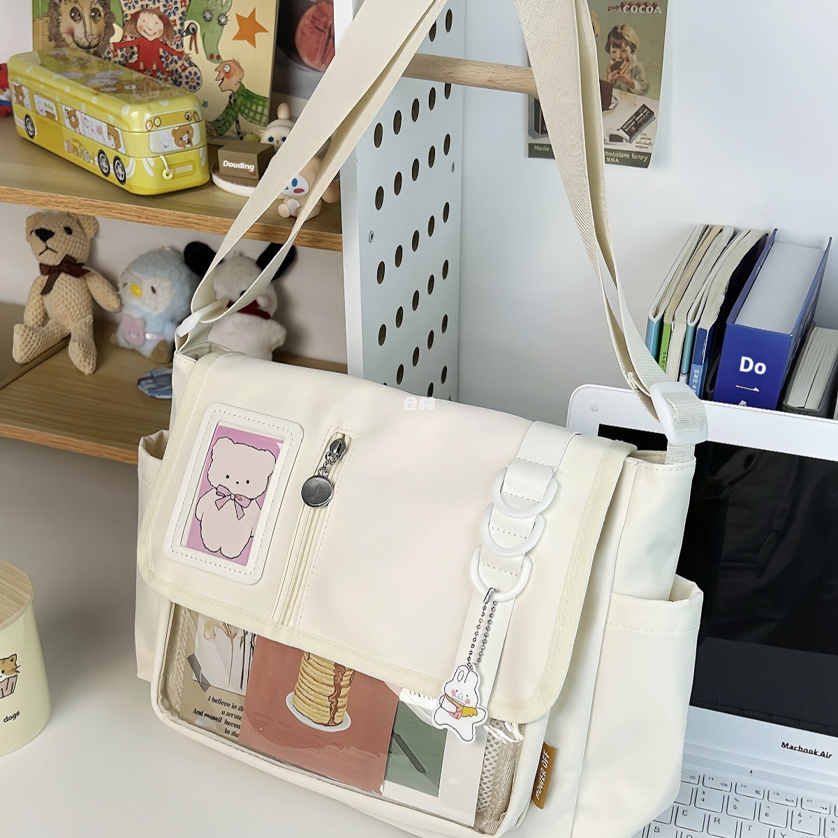 Canvas Waterproof Lightweight Casual Crossbody Handbag 33×27×15cm
