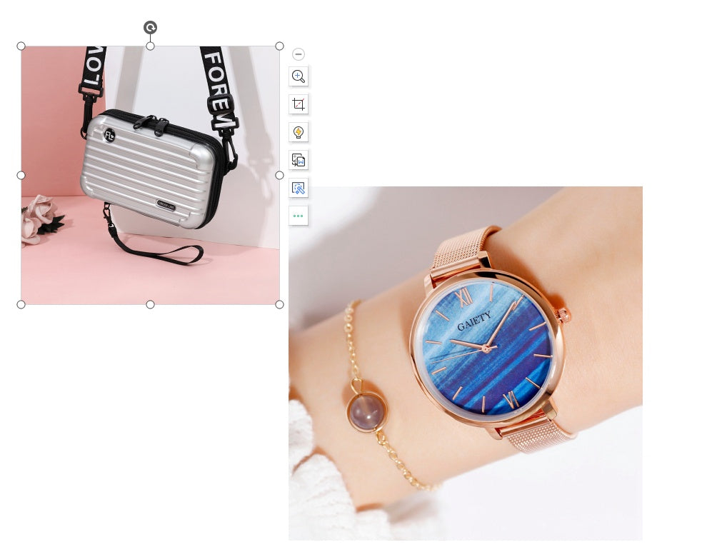 Mini Suitcase Messenger Bag for Women with Zipper Closure