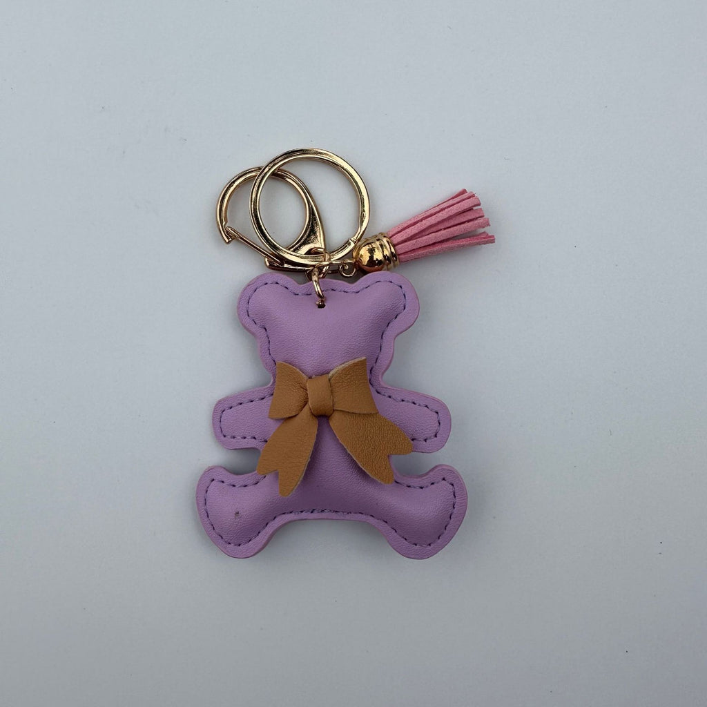 Cartoon Bear Artificial Leather Phone Case Pendant Keychain