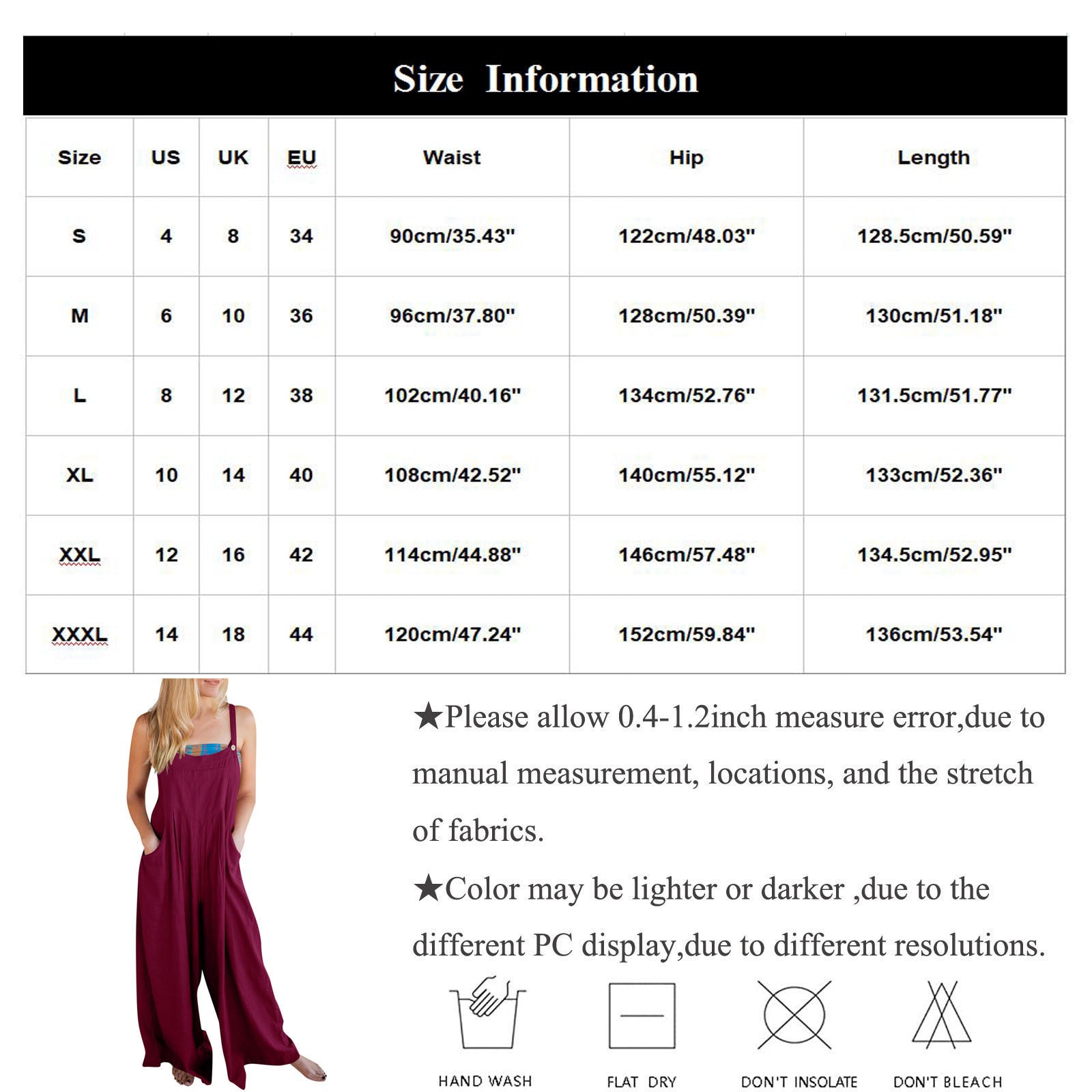 Sling Solid Color High-Waist Pocket Trousers Jumpsuit
