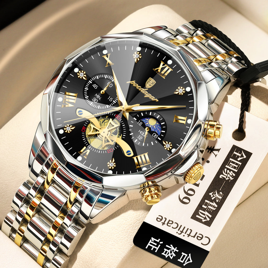 Waterproof Luminous High-End Multifunctional Men's Alloy Quartz Watch