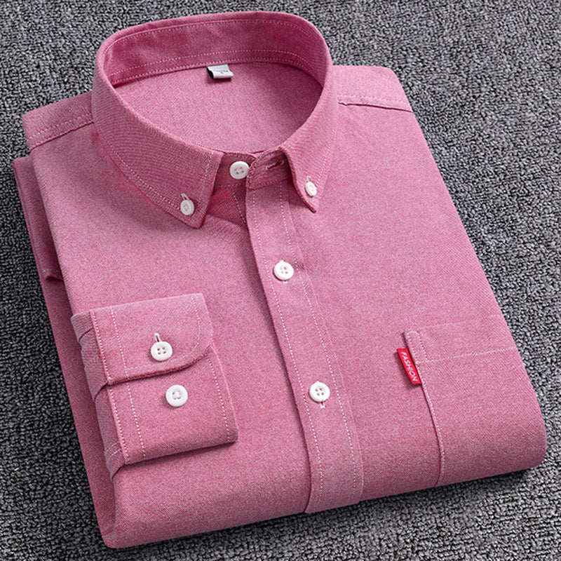 Pure Cotton Washed Oxford Slim Fit Men’s Shirt Long Sleeve
