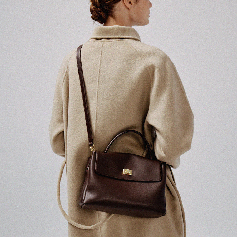 Large Capacity Cowhide Shoulder Crossbody Bag for Women