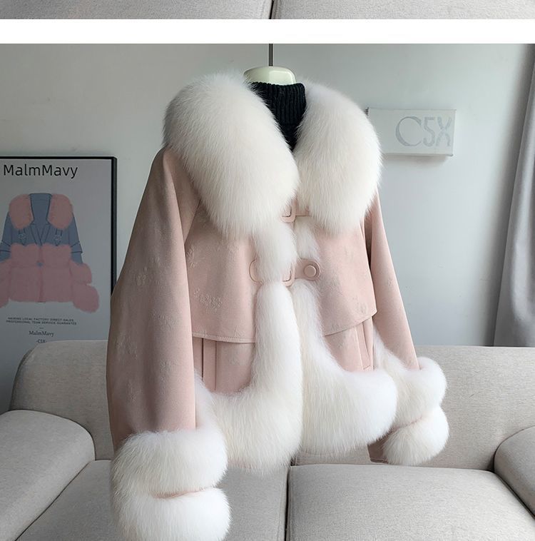 Veste courte et chaude d'hiver épaissie pour femme