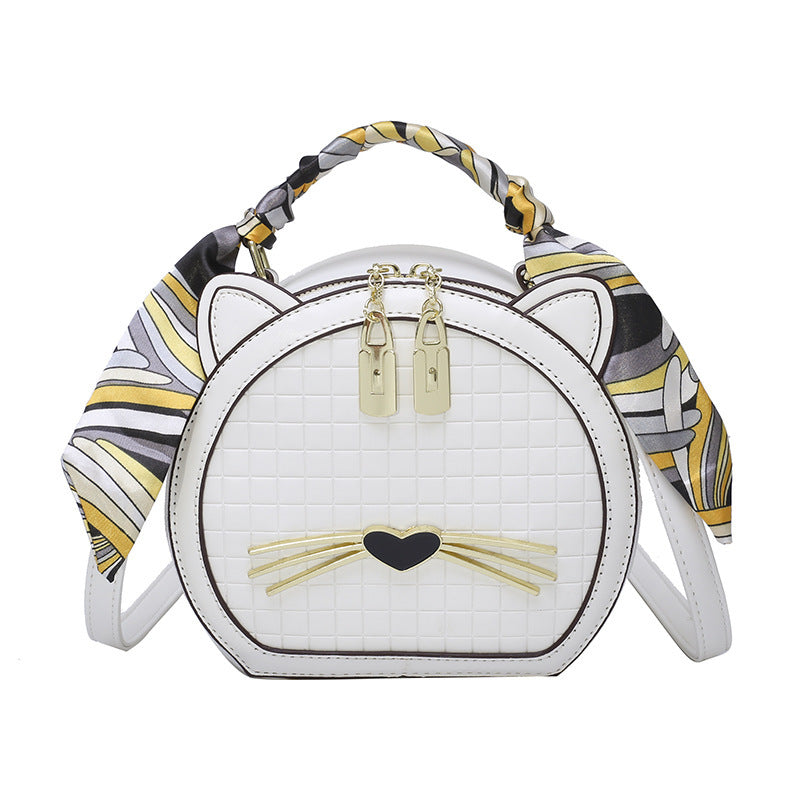 Women's New Versatile Texture Cute Cat Messenger Bag