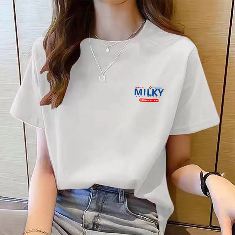 Women's Cute Bear Plus Size Cotton Short Sleeve T-shirt