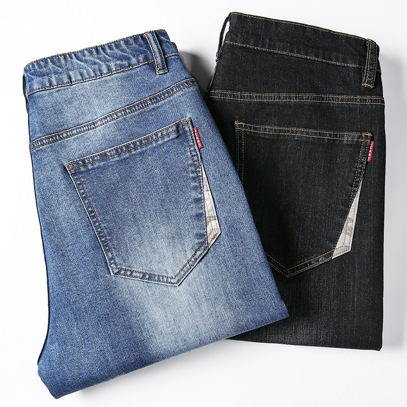 Jean harem homme en coton extensible taille haute grande taille ample