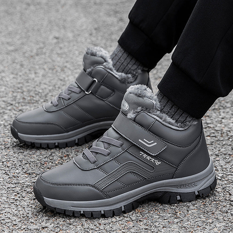 Bottes d'hiver chaudes et douces pour hommes et femmes avec scratch, chaussures de randonnée et d'escalade