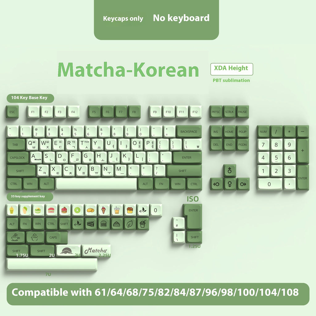 PBT Sublimation Mechanical Keyboard Keycaps Set - 136/139 Keys, Multiple Languages