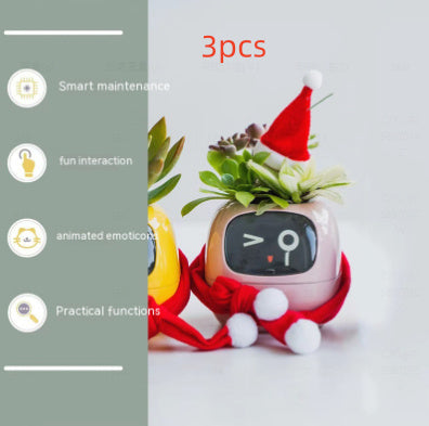 Smart Planter with 7 Sensors & AI Chips for Easy, Fun Plant Care – Over 49 Expressions