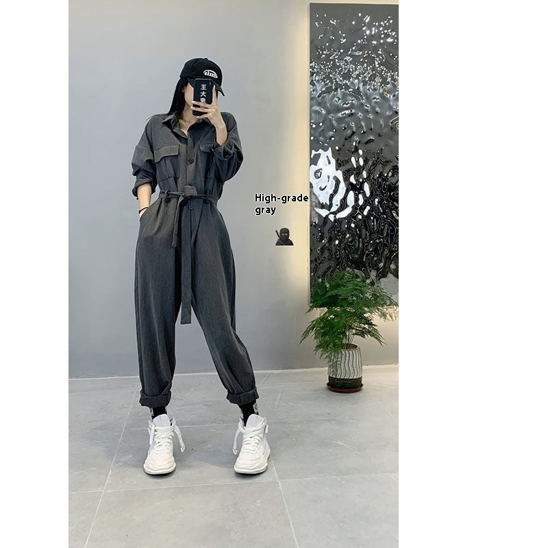Fashion Loose Handsome Fried Street One-Piece Jumpsuit