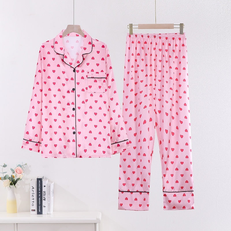 Ensemble de pyjama pour femme en rayonne douce à manches longues, tenue décontractée pour la maison