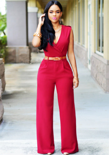 Women’s Fashion Polyester Cotton Jumpsuit Pants