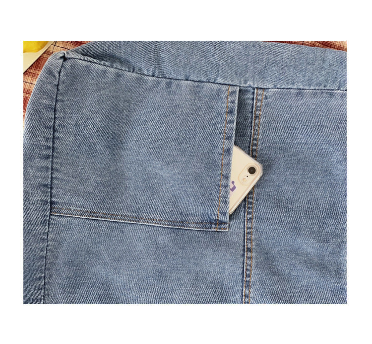 Washed Denim Large-Capacity Crossbody Bag in Dark Blue, Black, Light Blue