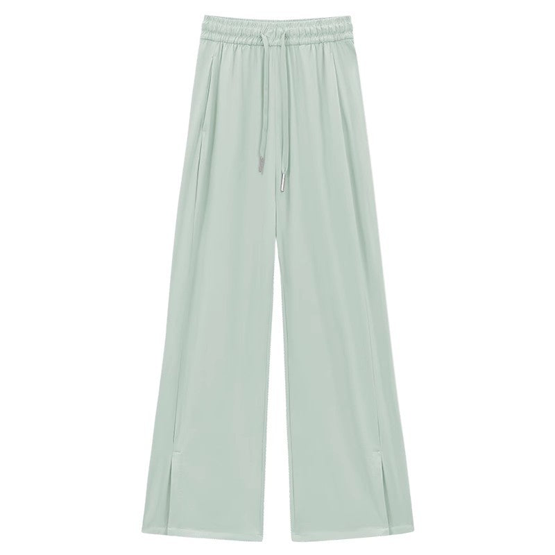 Anti-mosquito Sunscreen Drooping Straight Split Wide Leg Pants