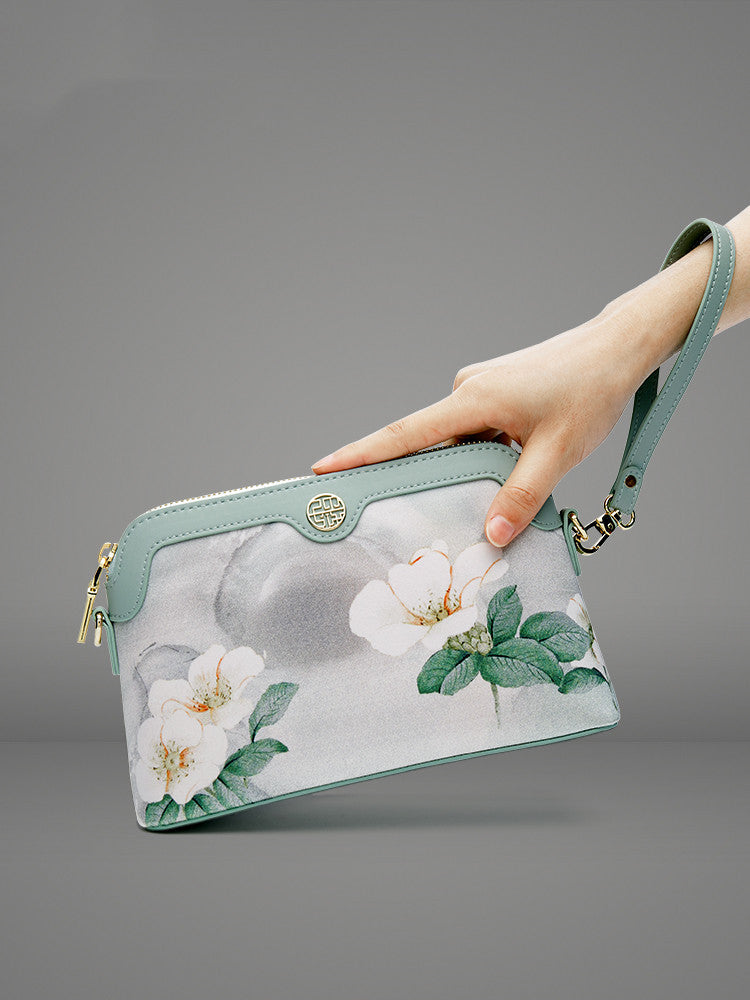 Light Green Silk Handbag for Teacher Sister Aunt Grandma