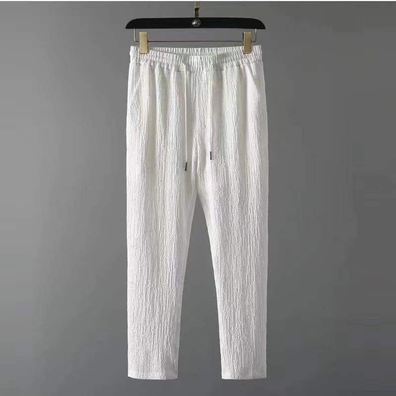 Summer Loose Short Sleeve Top And Drawstring Trousers