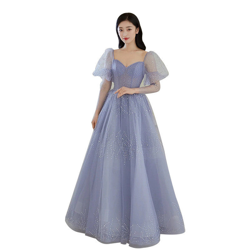 Élégante robe dos nu en polyester pour défilés de mode et mariages