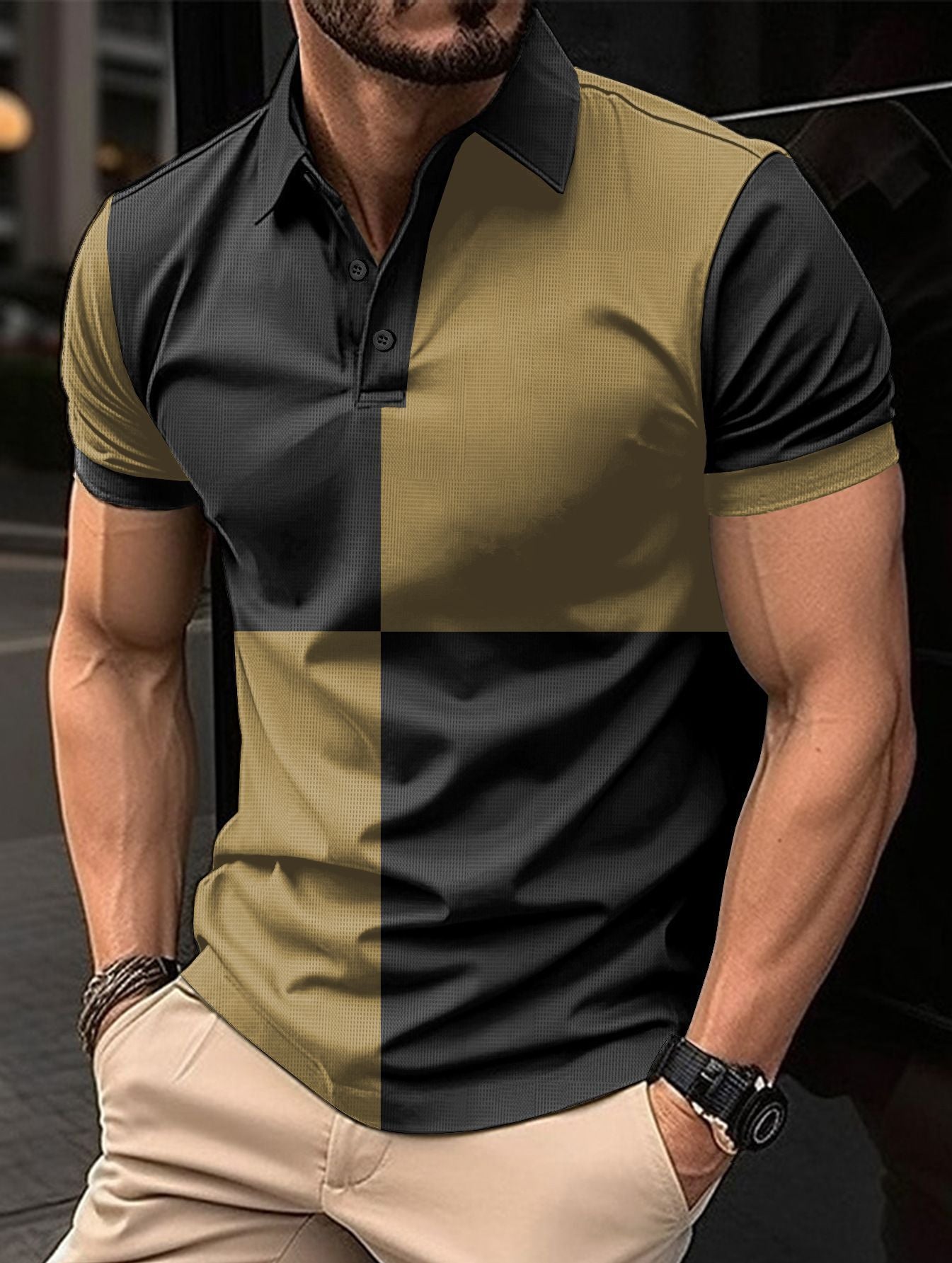 Casual Sports Short Sleeve Polo Shirt Men Clothing