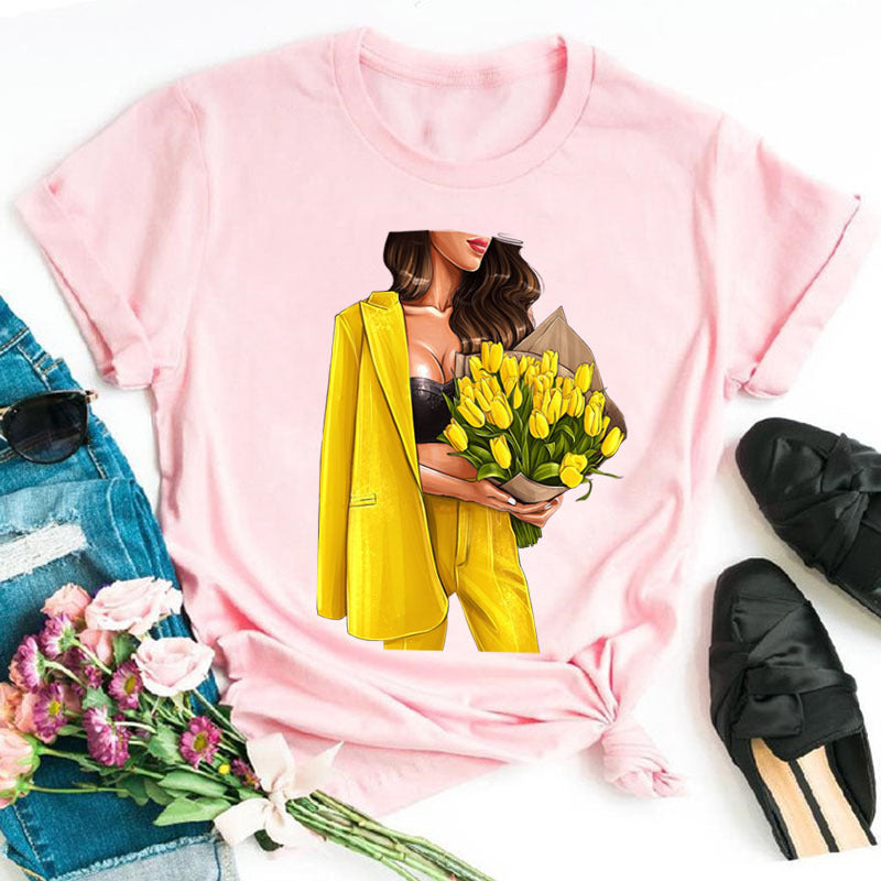 Sunflower Black Loose Fit Short Sleeve T-Shirt