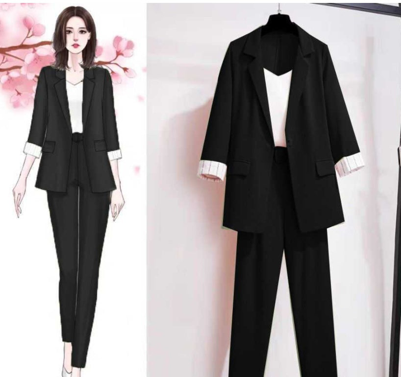 Covering Fleshy Temperament Loose And Thin Suit Thin Coat Suit Women