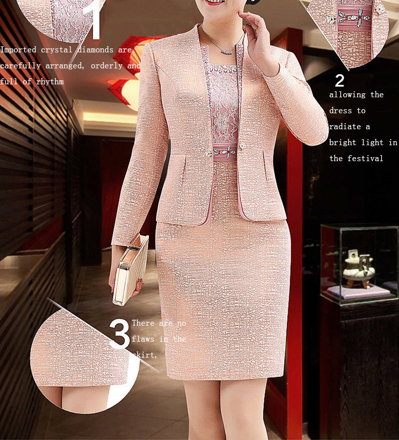 Simple Solid Color Elegant Suit Skirt