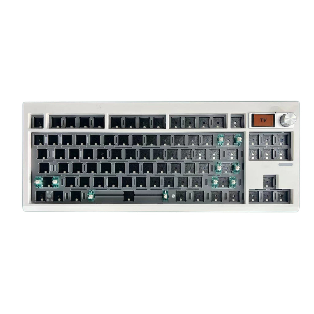 Kit clavier mécanique DIY avec Hot Swap, rétroéclairage RVB et molette - 43x15x5cm