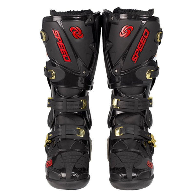 Breathable Anti-Falling Motorcycle Riding Shoes in White & Black, Sizes 40-45
