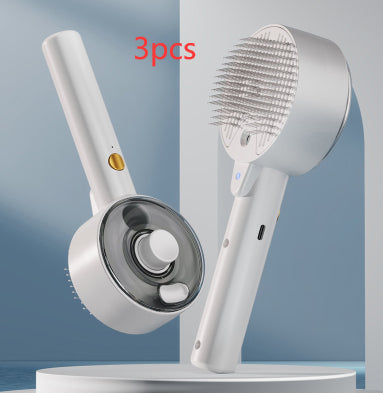 فرشاة إزالة شعر الحيوانات الأليفة بالبخار والتعقيم بالأشعة فوق البنفسجية والتنظيف الذاتي للكلاب والقطط
