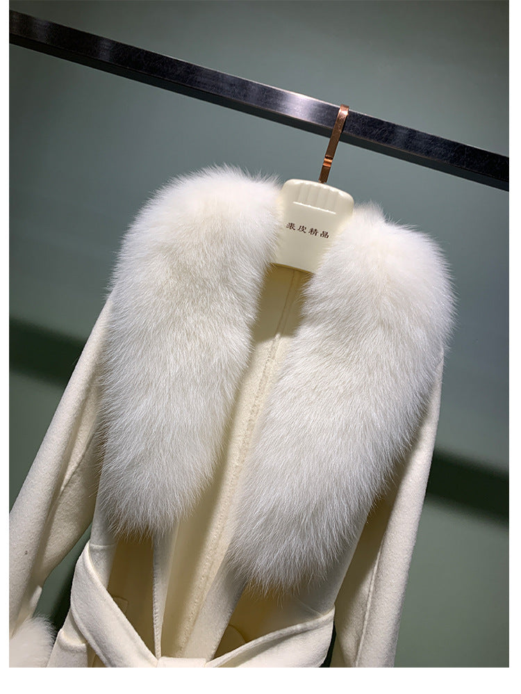 Winter Warm Lace-up Long Woolen Coat