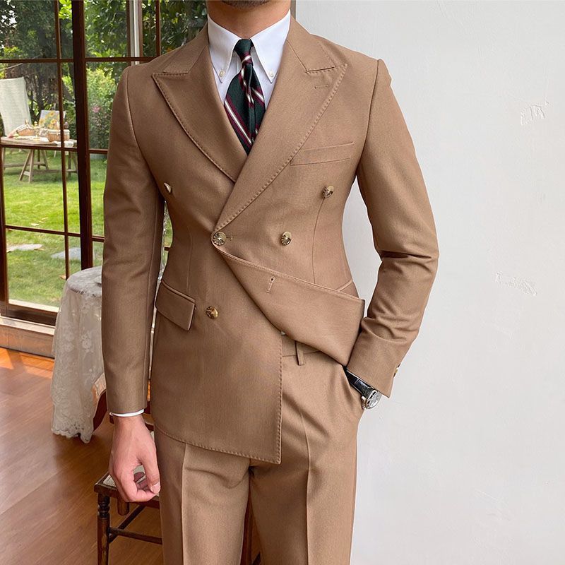 Veste de costume croisée décontractée
