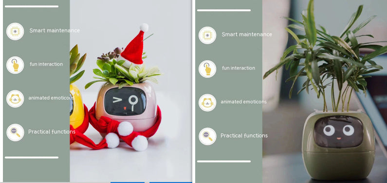 Smart Planter with 7 Sensors & AI Chips for Easy, Fun Plant Care – Over 49 Expressions