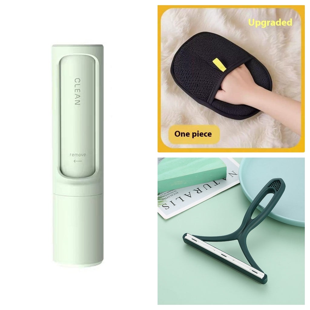 Brosse anti-poils réutilisable 2 en 1 pour animaux de compagnie Rouleau anti-peluches portable et autonettoyant pour poils de chat et de chien
