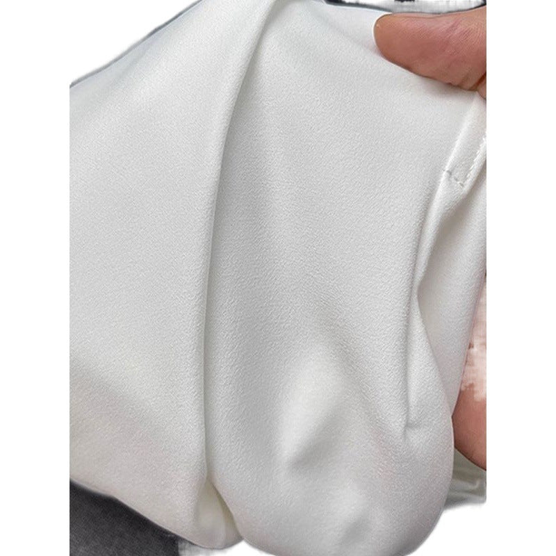 Slim-Fit Short French Waist Shirt for Workplace