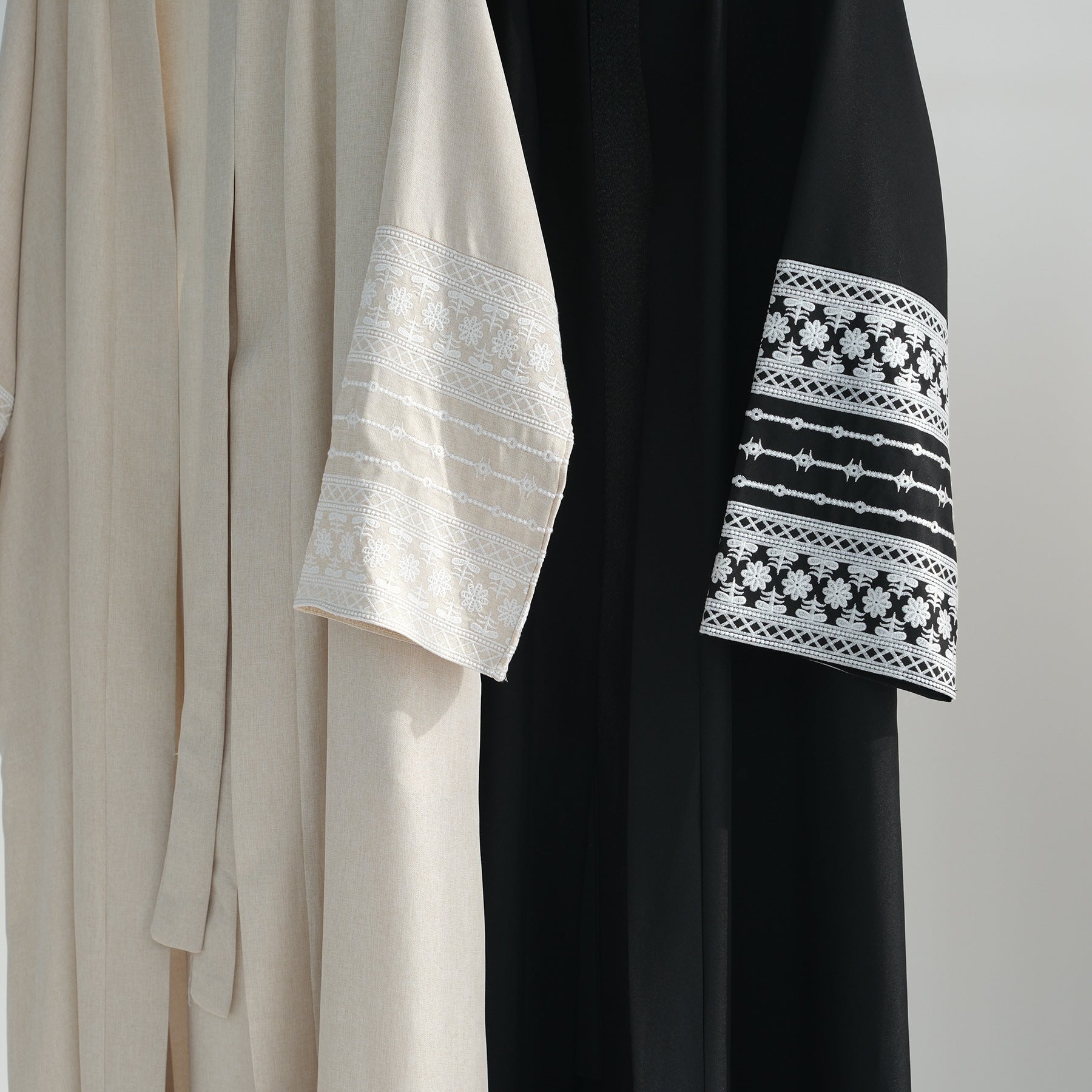 Embroidered Elegant Cardigan Robe for Middle East Saudi Turkey Dubai