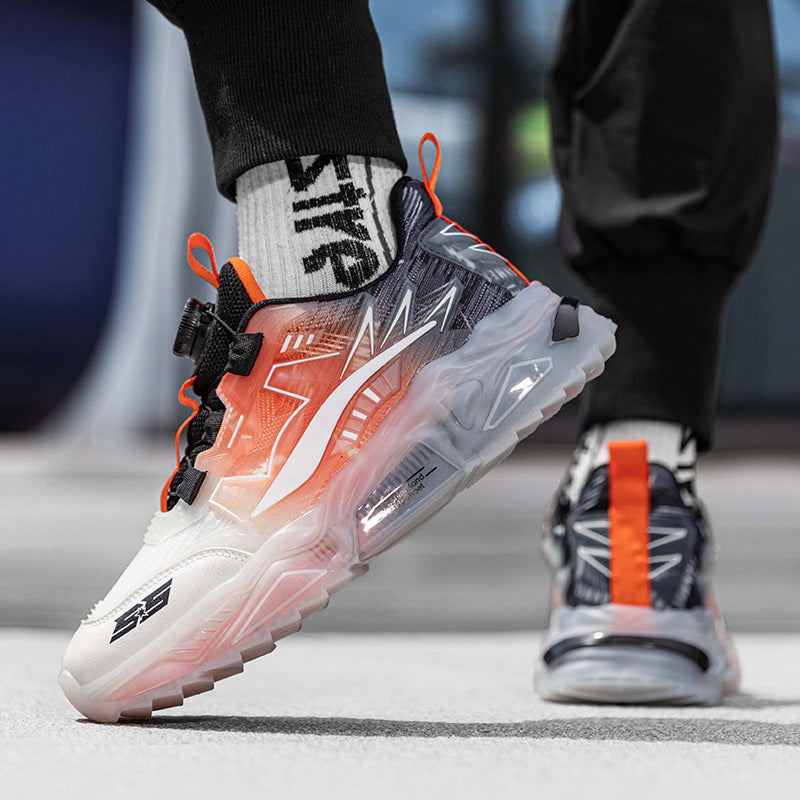 Breathable Mesh Rotating Buckle Low-Top Sports Shoes