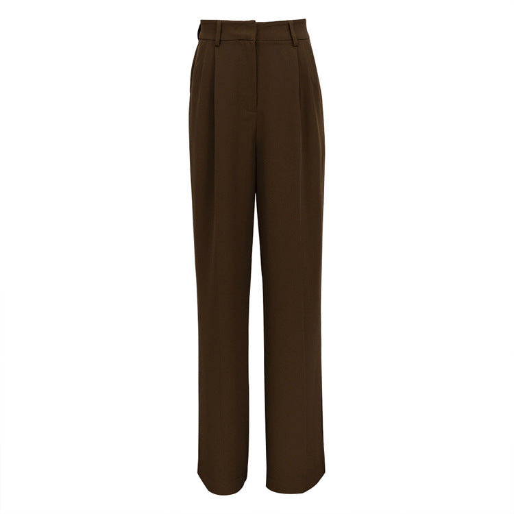 High Waist Loose Commuter Trousers in Klein Blue