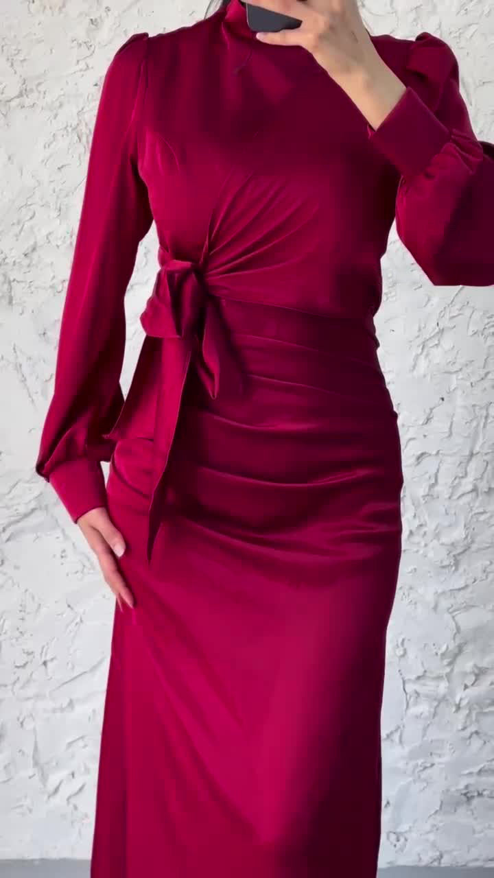 Robe moulante taille haute