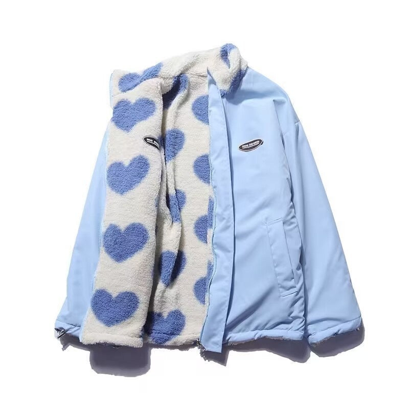 Love Lamb Reversible Fleece-Lined Cotton-Padded Coat