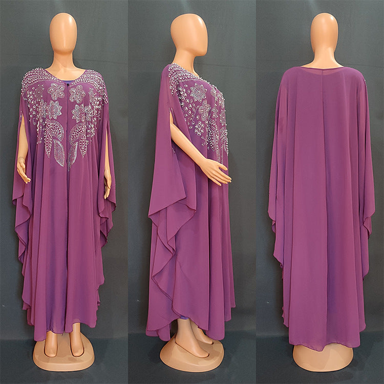 Plus Size Muslim Robe Long Dress Saudi Style European American Gown