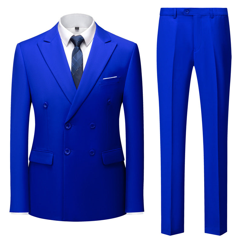 Men's Fashion Casual Solid Color Corduroy Two-Piece Set