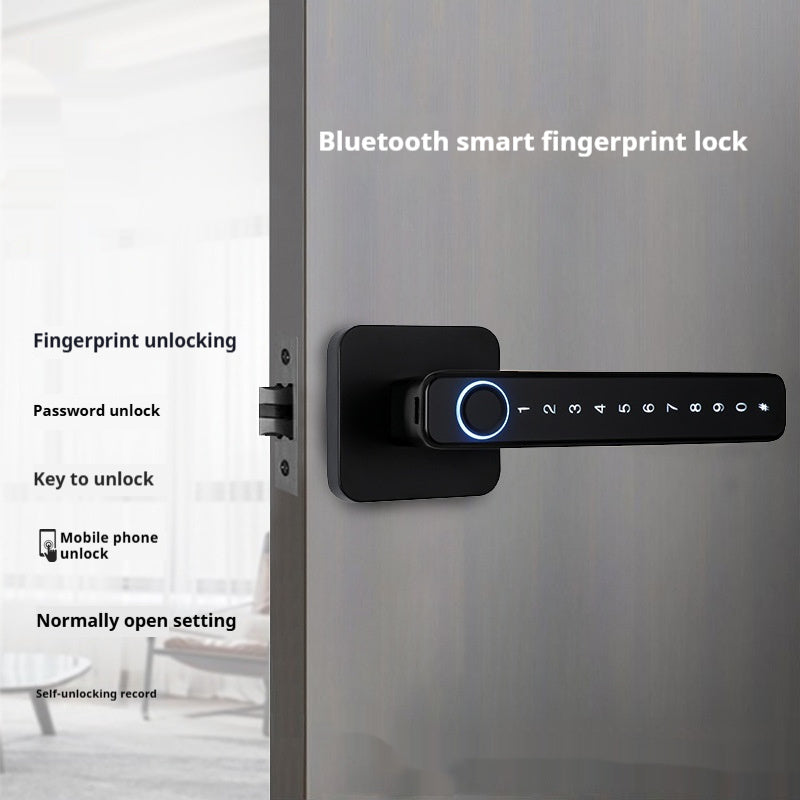 Serrure intelligente à empreintes digitales et mot de passe pour porte de chambre en bois